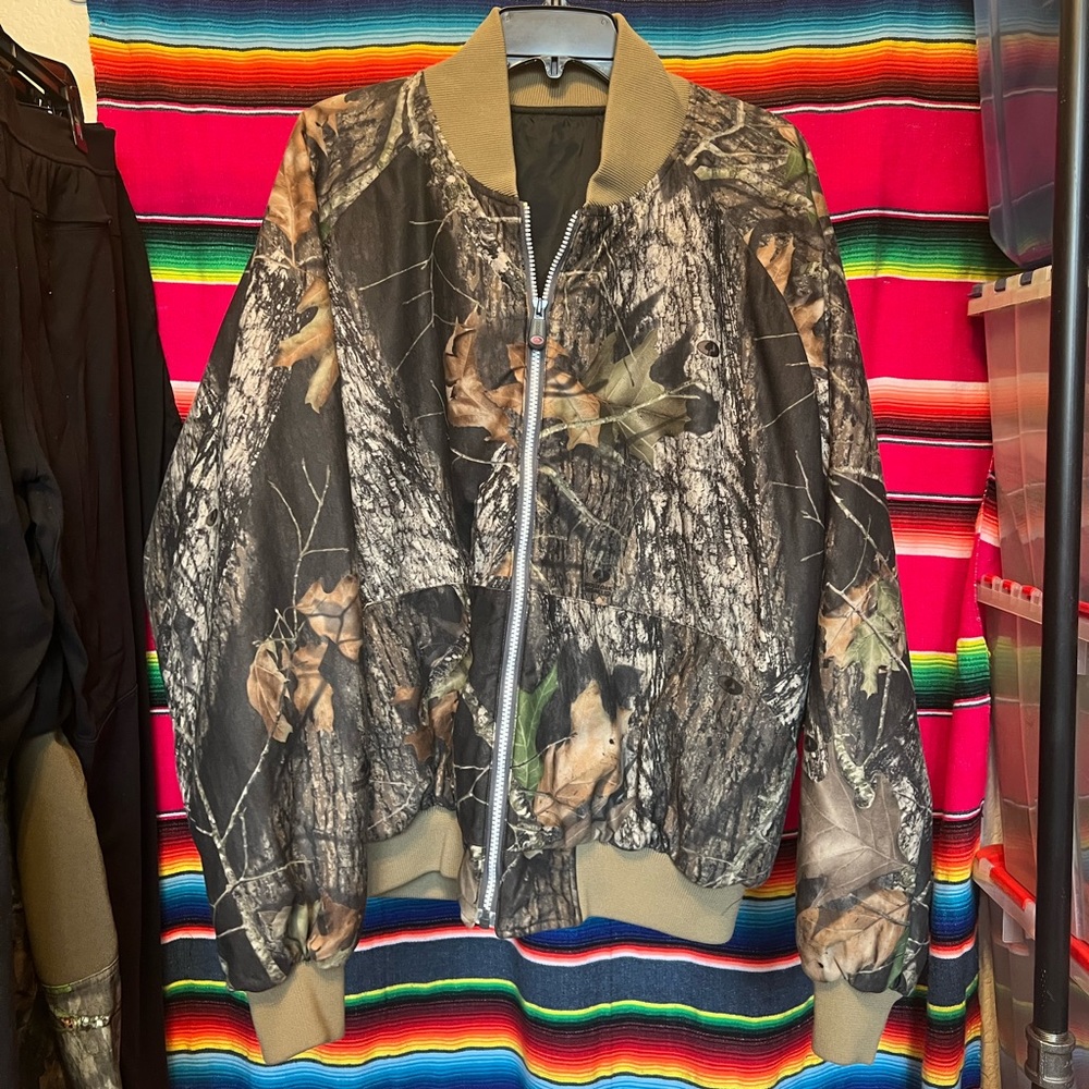Goldwin Mossy Oak Camo Print Bomber Jacket Size XL